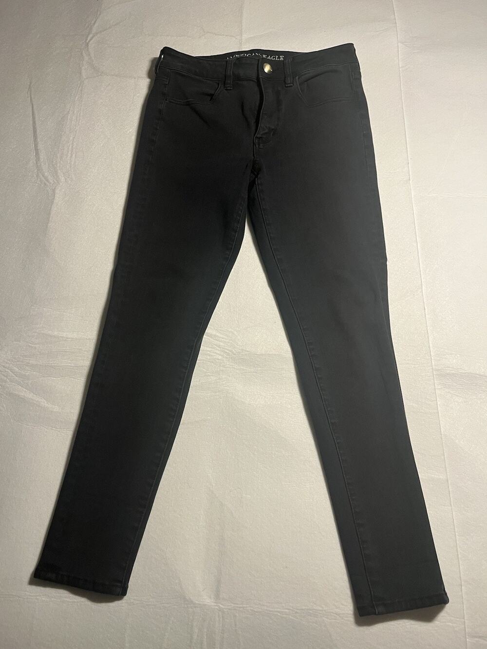 American Eagle Women’s Hi-Rise Jegging Jeans Size 4 Short Black Skinny Stretch